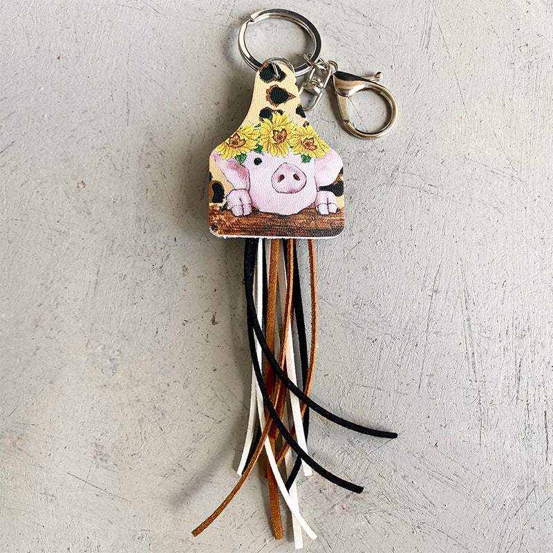 Wholesale Leather Western Cowboy Keychain